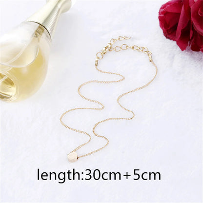 Fashion Small Heart Pendant Necklaces for Women Party Exquisite Collar Chain Golden Silver Color Chokers Necklace Jewelry Gift