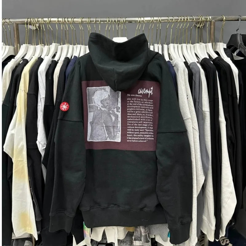 Batik Embroidery Black CAV EMPT Hoodies High Quality CE Retro Pullover Couple Cavempt Hoodie Sweatshirts for Men Women Hooded
