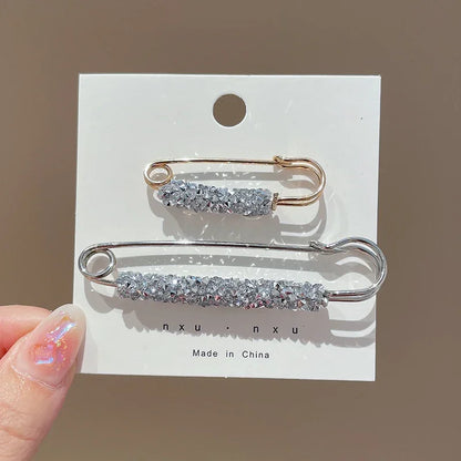 2Pcs Women's Brooch Tighten Waist Brooches for Women Skirt Pants Jeans Adjustable Waist Clip Crystal Pins Clothing Accessories