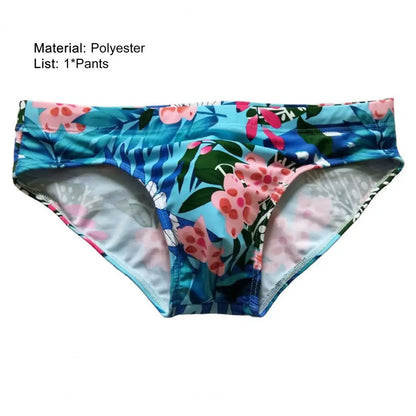 Sexy Floral Print Swimwear Men Beach Shorts Board Surfing Shorts Swimming Trunks Push Up Pad Men Swimsuits Sunga Bathing Suits