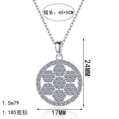 プラチナ PT950 18K ホワイトゴールド 1.185ct モアサナイト ネックレス ペンダント レディース ラボグロウン モアサナイト ジュエリー
