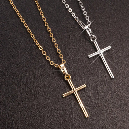 Gift Cross Necklace for Women - Gold Plated Cross Necklace Layered Small Side Necklace Women's Fashion Jewelry