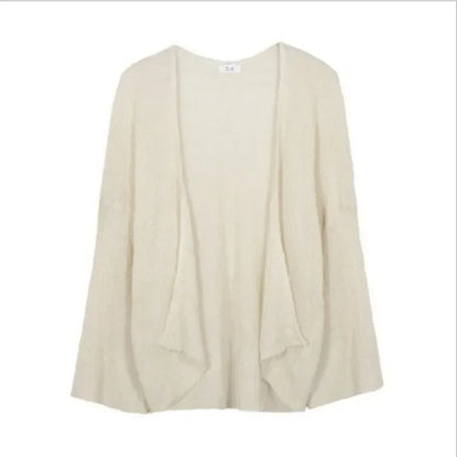Women's Y2K Korean Cropped Cardigan - Loose Knit Summer Cover-Up for Beach Outfits & Casual Layers