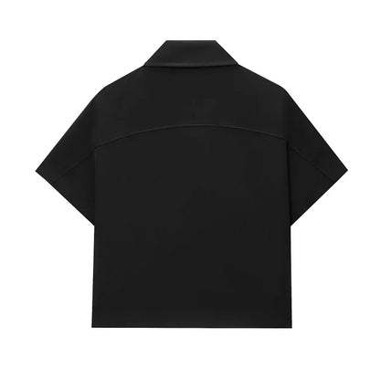 MUJER Women's Cropped Jacket Short Sleeve Varsity Jackets for Women Summer Zip up New in Coats and Jackets Holiday Outerwears