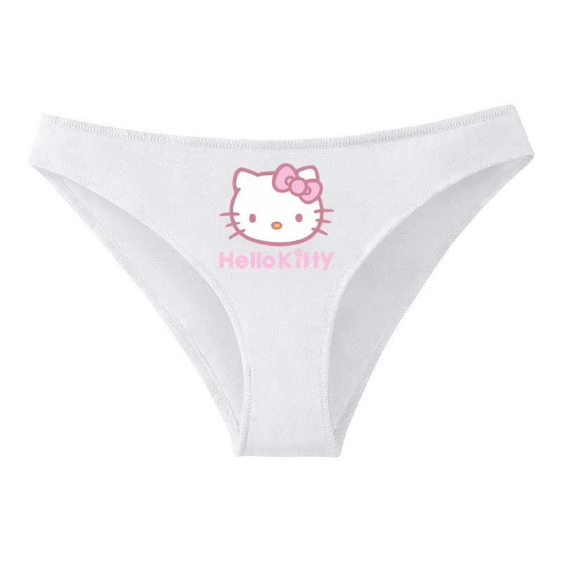 Hello Kitty Pure Cotton Triangle Pants Child Kawaii Pattern Underpants Kuromi Black White Daily Clothes Shorts Birthday Gift