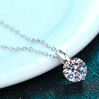 KNOBSPIN D VVS1 モアサナイト ネックレス ダイヤモンド ペンダント 1-3ct GRA認定 s925 スターリングシルバー 18k ネックレス レディース かわいいギフト
