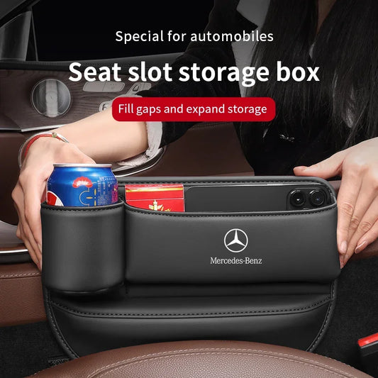 For Mercedes-Benz A B C E S V R-Class A45 C43 CLA GLA GLB GLC SLK SL Car Seat Gap Multifunction Storage Box Seat Gap Cup Holder