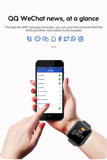 多機能スマートウォッチ メンズ レディース Bluetooth接続電話 音楽 フィットネス スポーツブレスレット 睡眠モニター Y68 スマートウォッチ D20