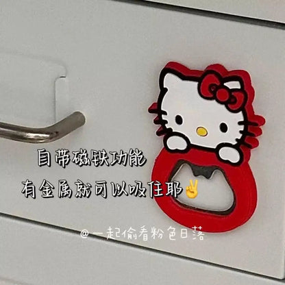 Miniso Hellokitty Melody Bottle Opener Cartoon Pvc Fridge Magnet Beer Bottle Opener Bottle Opener Pvc Soft Rubber Bottle Opener