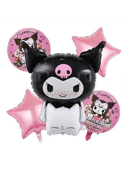Cinnamoroll Kuromi My Melody Anime Kawaii Balloon Baby Shower Party Decoration Metallic Birthday Arrangement Helium Balloons