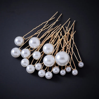 Bridal Wedding Hair Accessories Rhinestone Hair Pins Forks for Women Pearl Hairpins Bride Headpiece Party Jewelry Gift Dropship