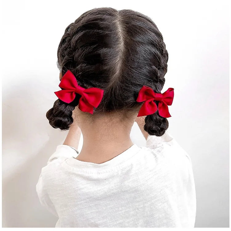 2ピース リボンヘアクリップ エレガントなフラワーヘアクリップ 子供用 レディース セット ヘアピン ヘアアクセサリー 韓国風 ヘアアクセサリー