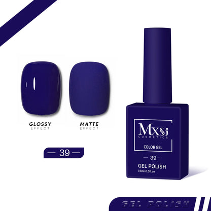 Mxsi 15ml ジェルネイルポリッシュ ネオンブラウン ロイヤルブルー レッドグリーン パスタルヌード ネイルアートワニス ジェルラッカー トップコート UVジェルネイル 未セット
