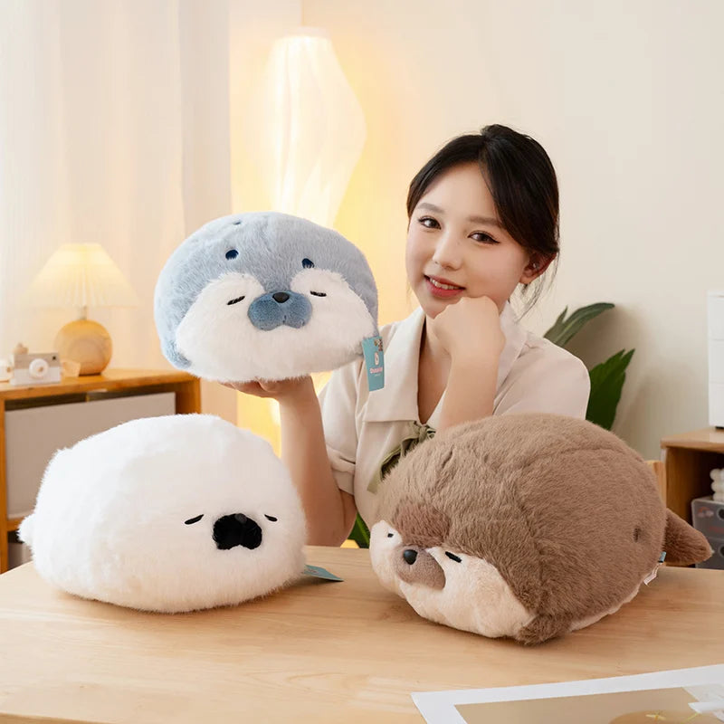 高品質 本物 かわいい 漫画 海の生き物 カワウソ ぬいぐるみ 枕 ヘッドセット ブルーシール カワウソ ぬいぐるみ 誕生日プレゼント