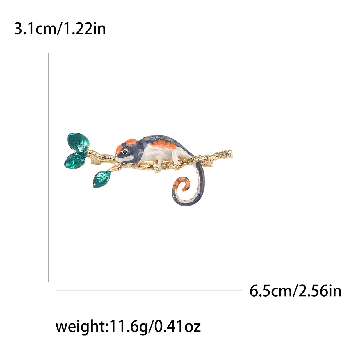 Rhinestone Chameleon Brooch for Women Unisex Enamel Lizard Pin Banquet Party Backpack Gifts Jewelry Accessories