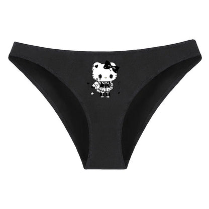Hello Kitty Pure Cotton Triangle Pants Child Kawaii Pattern Underpants Kuromi Black White Daily Clothes Shorts Birthday Gift