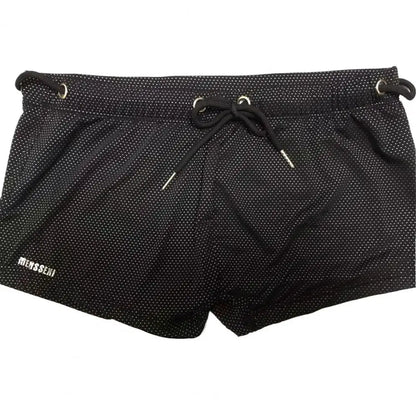 Summer Men Swim Shorts Low-rise Swimwear Beach Tight Swimming Trunks With Waist Tie Swimsuit Sports Surf Shorts Trunks 남자 수영복