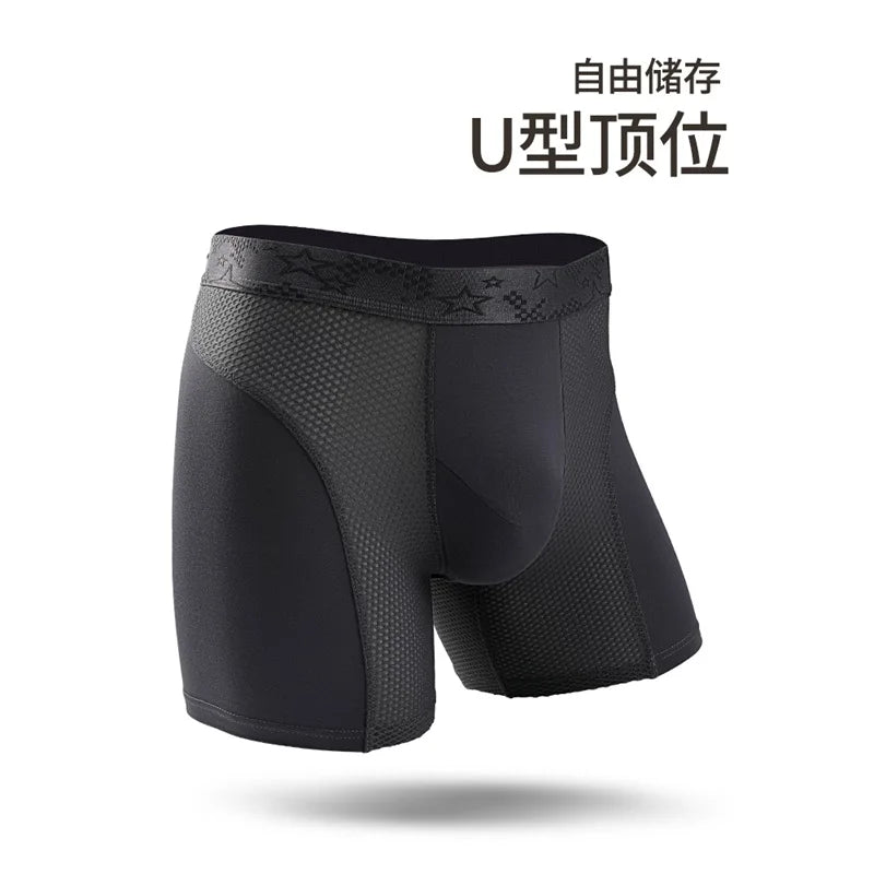 エクストラロングスポーツ下着 メンズ ボクサーブリーフ 耐摩耗性 レッグ ランニング 大きいサイズ 通気性 トレーニング ボクサーブリーフ