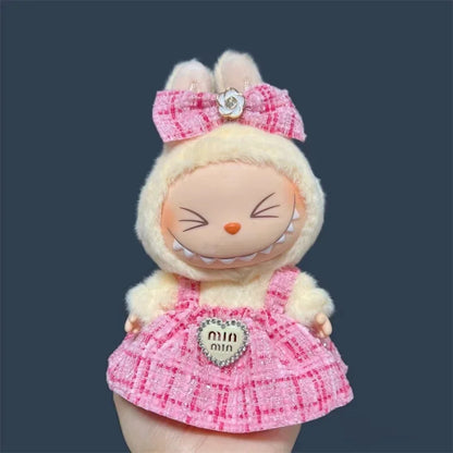17cm用Labubu V1 V2 V3ぬいぐるみスカート - DIY服アクセサリーにぴったりのかわいいスカートセットギフト