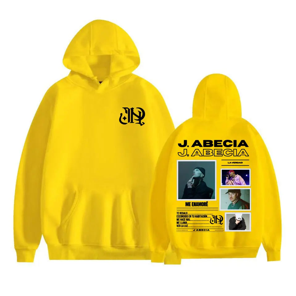 Rapper J Abecia La Verdad Album Tour Hoodies Men Women Harajuku Hip Hop Music Sweatshirt Casual Long Sleeve Pullovers Streetwear