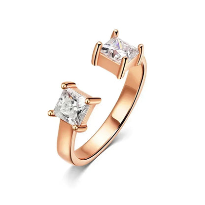 Smyoue 1CTTW 4.5mm プリンセスカット認定モアサナイトリング レディース 調節可能 100% 925スターリングシルバー 結婚式 パーティー バンド ギフト