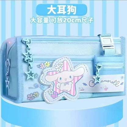 サンリオシリーズ ペンケース Kuromi カートゥーンアニメ おしゃれ 大容量 子供用ペン収納 文房具ボックス 卸売り