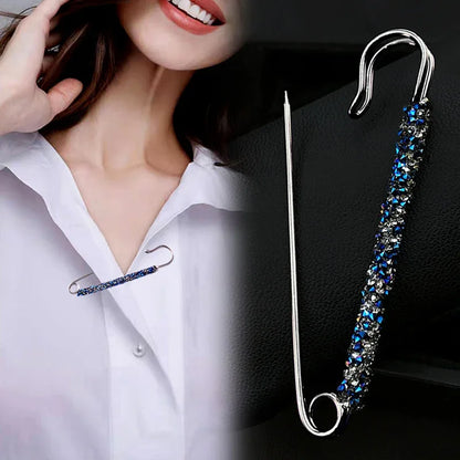 2Pcs Women's Brooch Tighten Waist Brooches for Women Skirt Pants Jeans Adjustable Waist Clip Crystal Pins Clothing Accessories