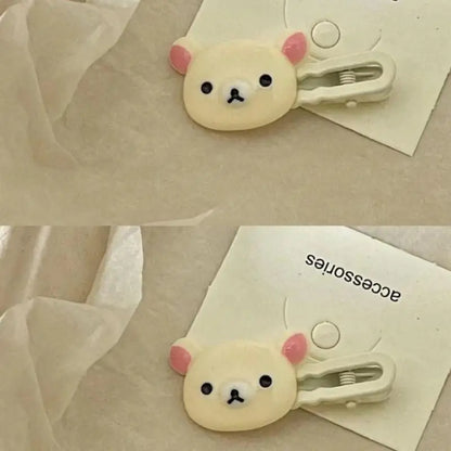 Cartoon Rilakkuma Cute Hairpin Kawaii Sweet Lovely Bangs Side Clip Student Small Versatile Headdress Girl Birthday Gift Ornament