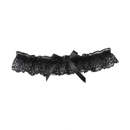 Women Sexy Bow Lace Choker Necklaces Torques Collar Floral Bowknot Wedding Party Cosplay Lolita Fashion Girls Elastic Neck Ring