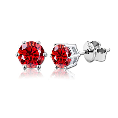 D Color Certified 0.1ct-2ct GRA Moissanite Stud Earrings Lab Created Diamond 925 Sterling Silver Gold Plated Wedding Jewelry