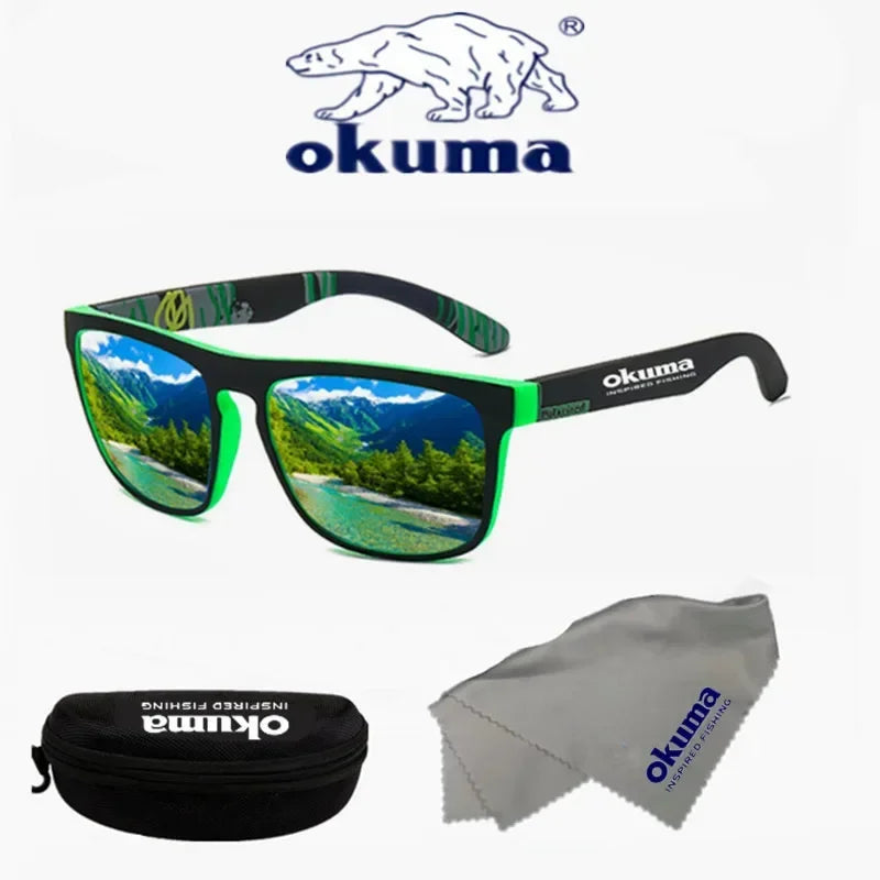 Okuma 偏光サングラス UV400 男女兼用 アウトドア 狩猟 釣り 運転 自転車 サングラス オプションボックス