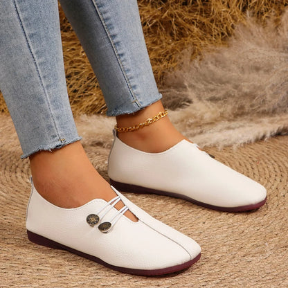 Women Flats Shoes 2025 New Spring Autumn Casual Comfortable Boat Shoes Loafers Round Toe Ballet Outdoor Soft Bottom Flat Shoes