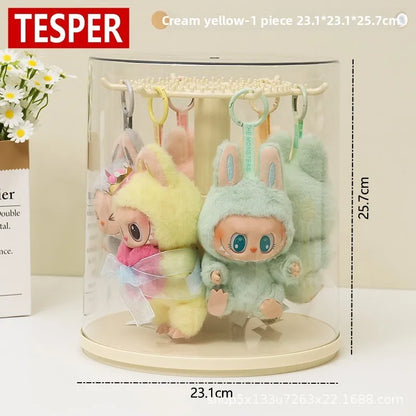 POP MART 360 ° Rotary Storage Box LABUBU Vinyl Blind Box Macaron Figure Box