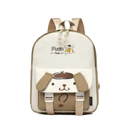 Cute Kuromi Canvas Backpack For Girls School Bags Portability Teens College Student Large Travel Shoulder Bag Mochilas Escolares