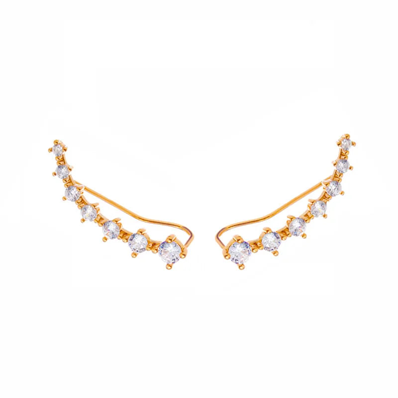 925 Silver Needle Korean Fashion Crystal Heart Earrings For Women Jewelry 2025 Trending New Luxury Women's Hoop Earrings Brincos