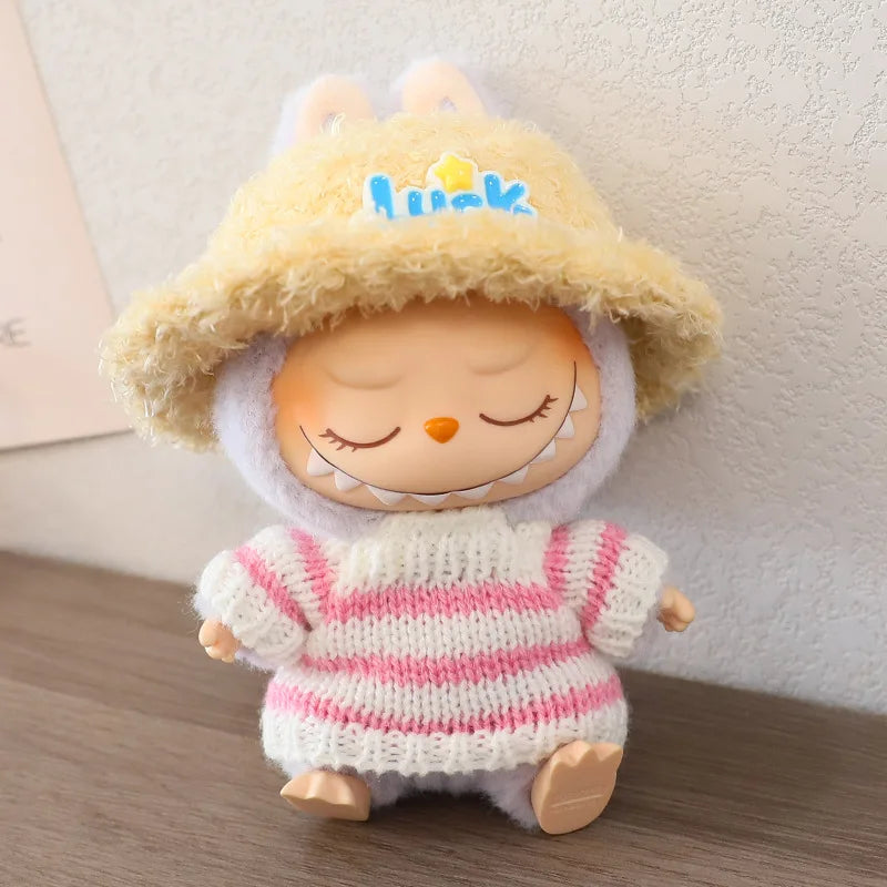 Labubu Clothes For 15/17cm Labubu Plush Idol Doll Sweater Series Clothing Accessories Gift