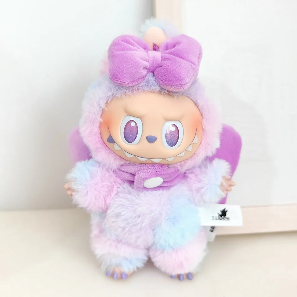 New Hot Doll's Wing For Labubu Doll Party big bow wings DIY Feather Angel Wing Props Accessories Feather Macaroon Birthday Gif