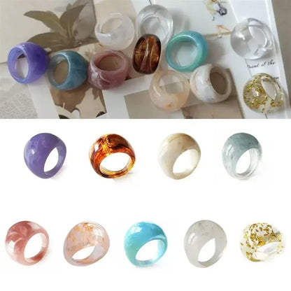 Exaggerated Creative Rings Acrylic Resin Rings for Woman Girls y2k Fashion Jewelry Accessories Party Dress Jewelry mens rings