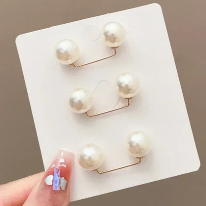 1/12Pcs Pearl Non-slip Safety Pins Dress Brooch Decoration Dress Waist Fastening Pins Collar Adjustment Scarf Buckle Jewelry