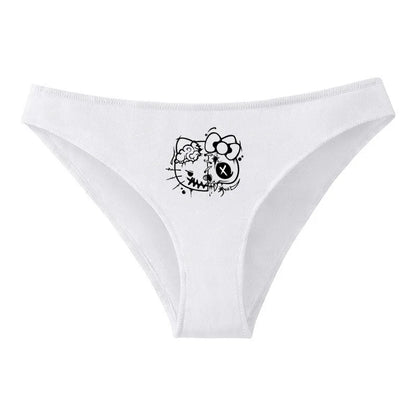 Hello Kitty Pure Cotton Triangle Pants Child Kawaii Pattern Underpants Kuromi Black White Daily Clothes Shorts Birthday Gift