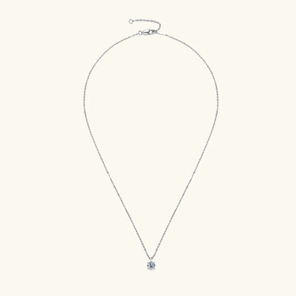 IOGOU Sparkling Real 1 Carat D Color Moissanite Pendant Necklaces For Women 100% 925 Silver Wedding Fine Jewelry Accessories