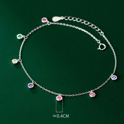 925 Sterling Silver Anklet Fashion Simple Temperament Anklet Birthday Gift For Women Senior Jewelry Accessories