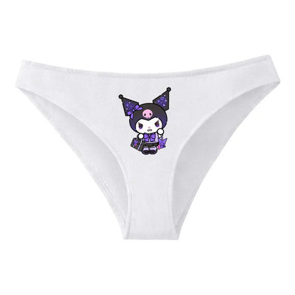 Hello Kitty Pure Cotton Triangle Pants Child Kawaii Pattern Underpants Kuromi Black White Daily Clothes Shorts Birthday Gift