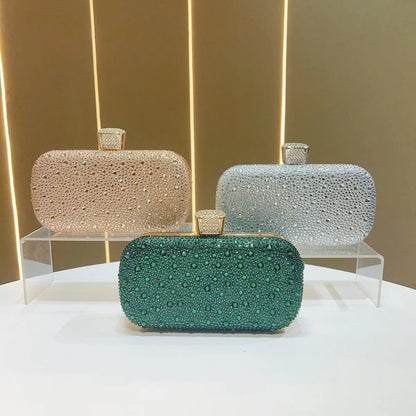 Luxury Shiny Evening Clutch Bag for Women Elegant Glamorous Party Purse Fashion Designer Handbag Glitter Prom Wedding Clutch