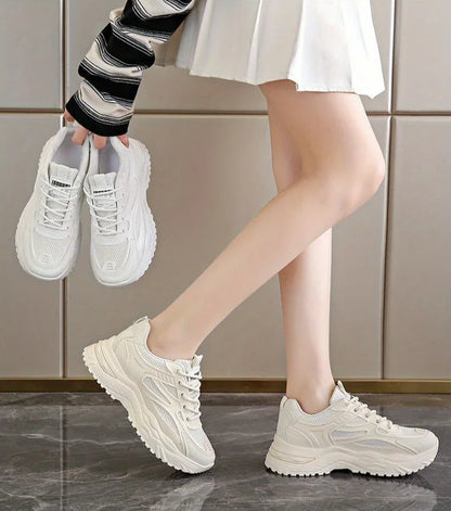 女性用スニーカーシューズ、スポーツシューズ、女性用ハイプラットフォームシューズ、アスレチックシューズ、2024年新着、毎日のルーティン、39の美的セール