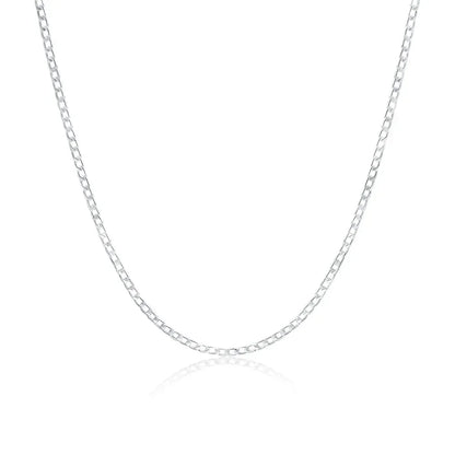Wholesale Men's 925 Sterling Silver Necklace 2/4/6/8/10/12MM 40-75cm Chain Lobster Clasp Man Boy Women Engagement Jewelry