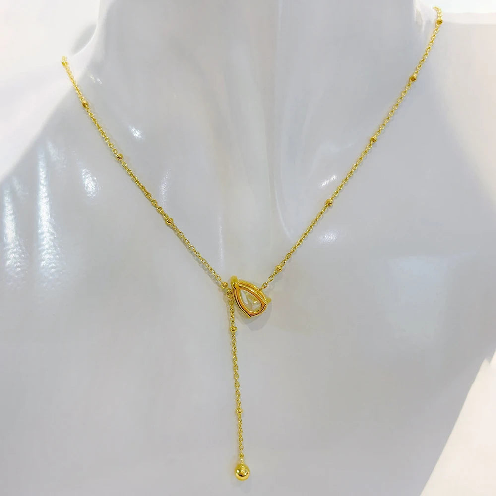 1.5/3Carat Waterdrop Moissanite Pendant Necklace For Woman Gra Certified Pear Cut Solitaire Diamond Drop Neckchain S925 Silver
