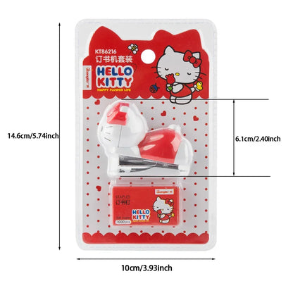 Kawaii Cartoon Anime Hello Kitty Stapler Stapler Set Student Stationery Cute Fashion Multi Functional School Office Binding Tool