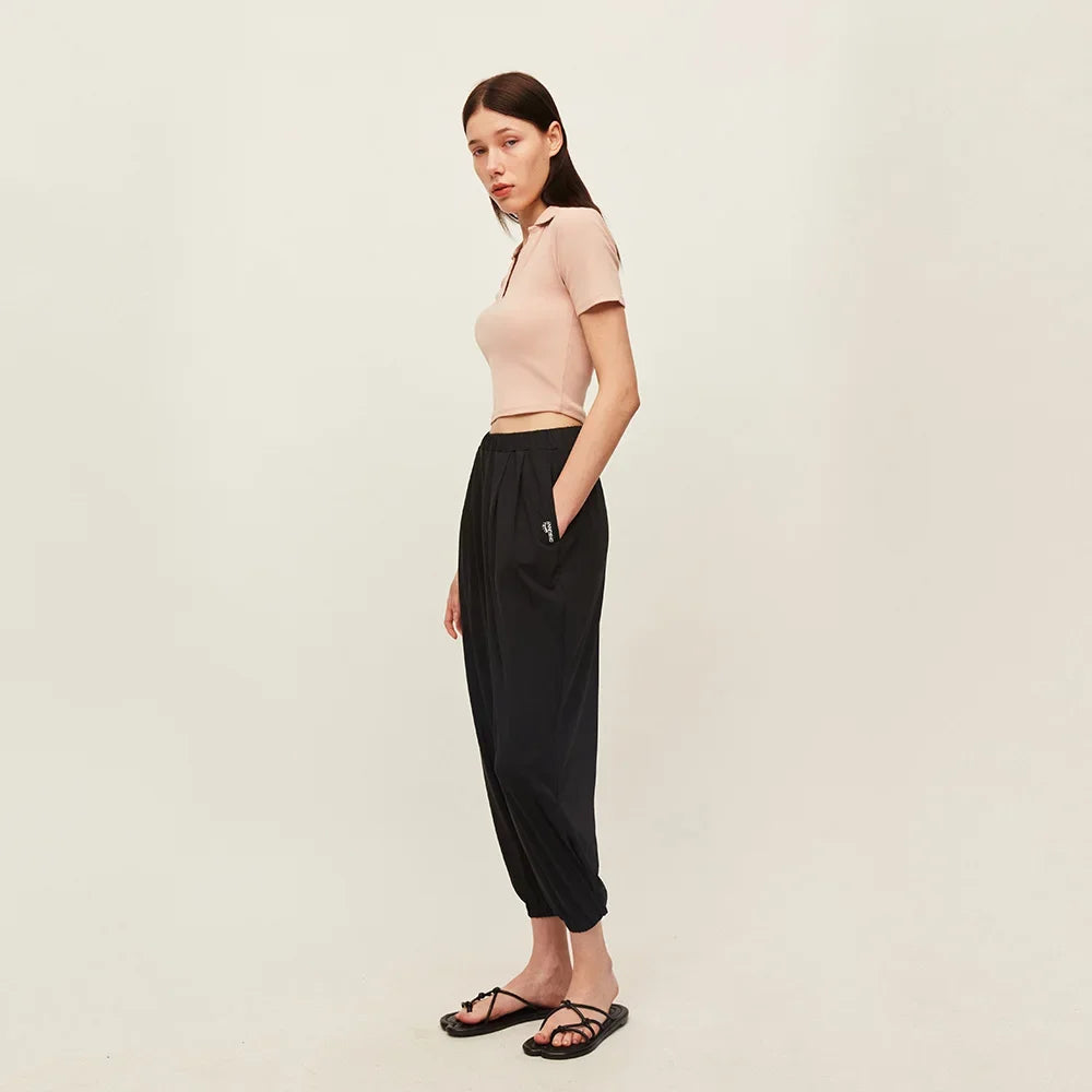 OhSunny レディース ワイドレッグパンツ 日焼け防止 UVカット UPF50+ オーバーサイズ カジュアル トラウザーズ ストリートウェア ルーズストレート フルパンツ 新作
