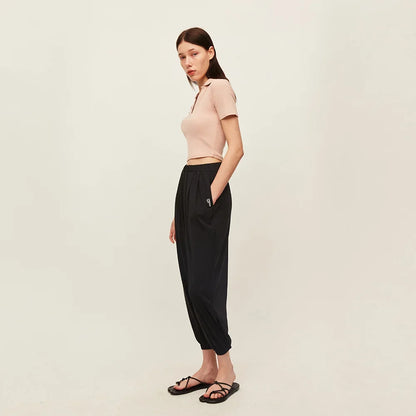 OhSunny レディース ワイドレッグパンツ 日焼け防止 UVカット UPF50+ オーバーサイズ カジュアル トラウザーズ ストリートウェア ルーズストレート フルパンツ 新作